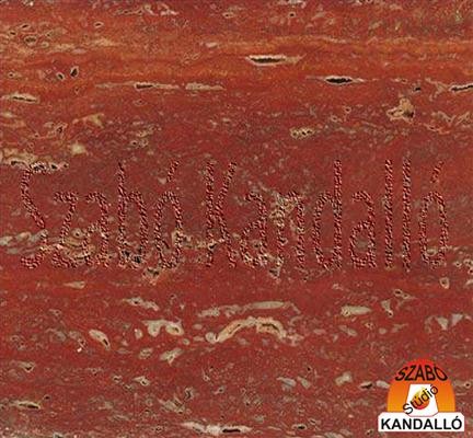 Travertino Rosso - Iránból - vörös mészkő világos, barnásvörös foltokkal