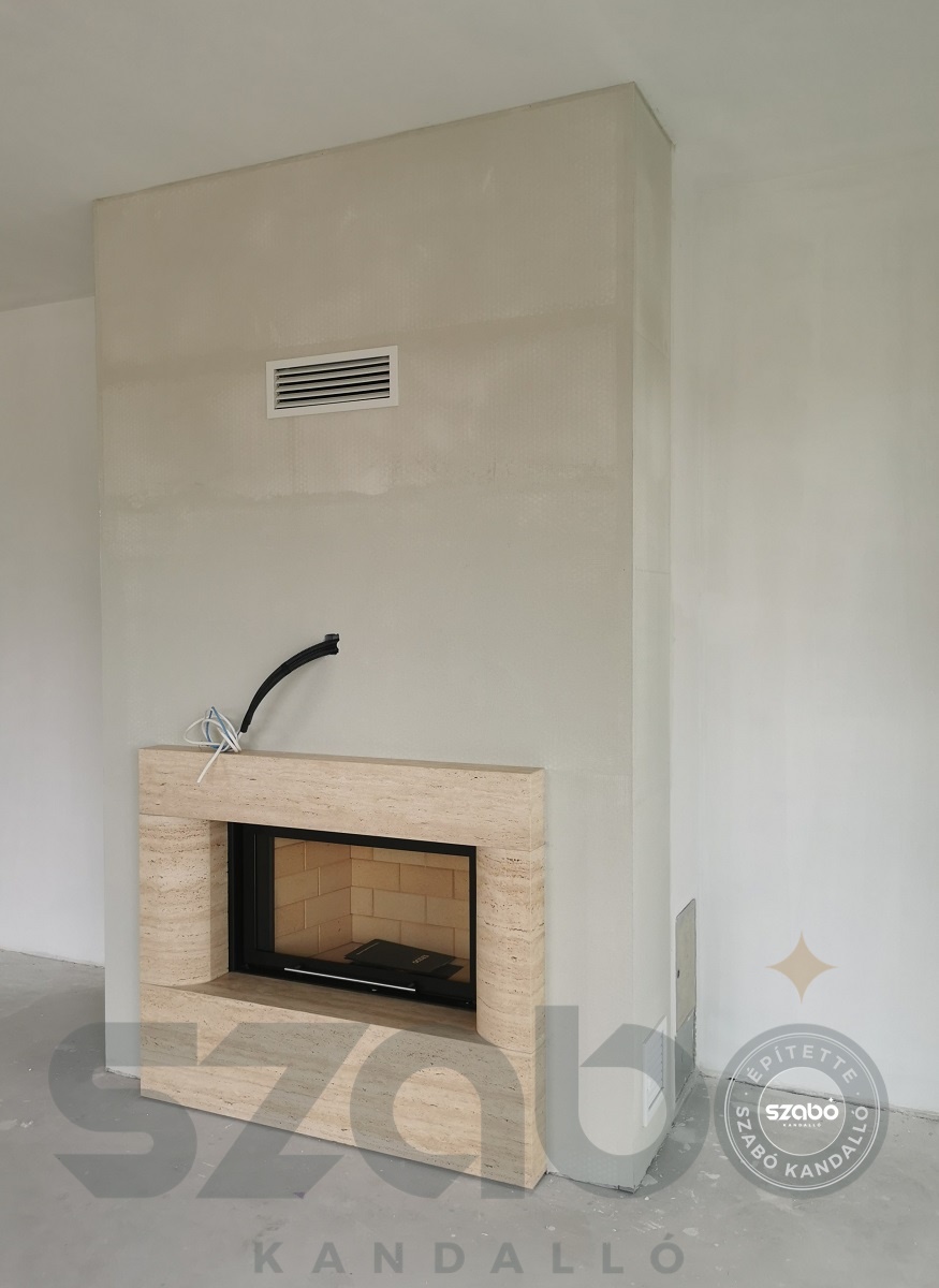193.a Minimál kandalló, Kobok Chopok feltolható ajtós tűztérrel, Szabó Kandalló